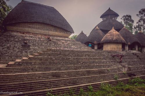 Iskcon Mayapur Gurukula, a example of traditional bengali hut style, West Bengal, photo by Indradyum