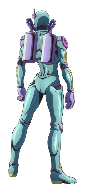 highdio:Diver Down, Star Platinum and Weather Report models (transparent), Stone Ocean Anime.