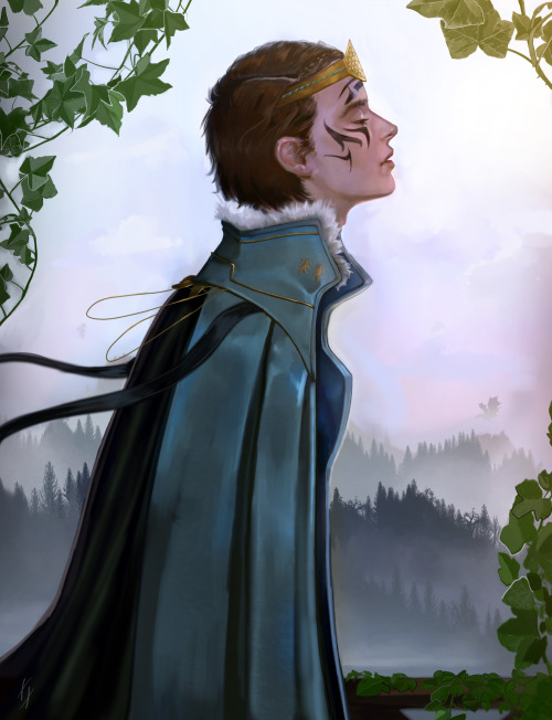 andrew-blackthorn: Ailill Cousland by @louminx. Stunning work as always, and a joy to commission ^_^