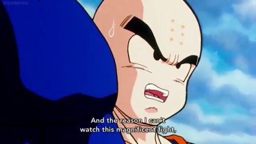 Kuririn being the biggest hypocrite of the arc in this moment.  Homie seems to have forgotten a cert