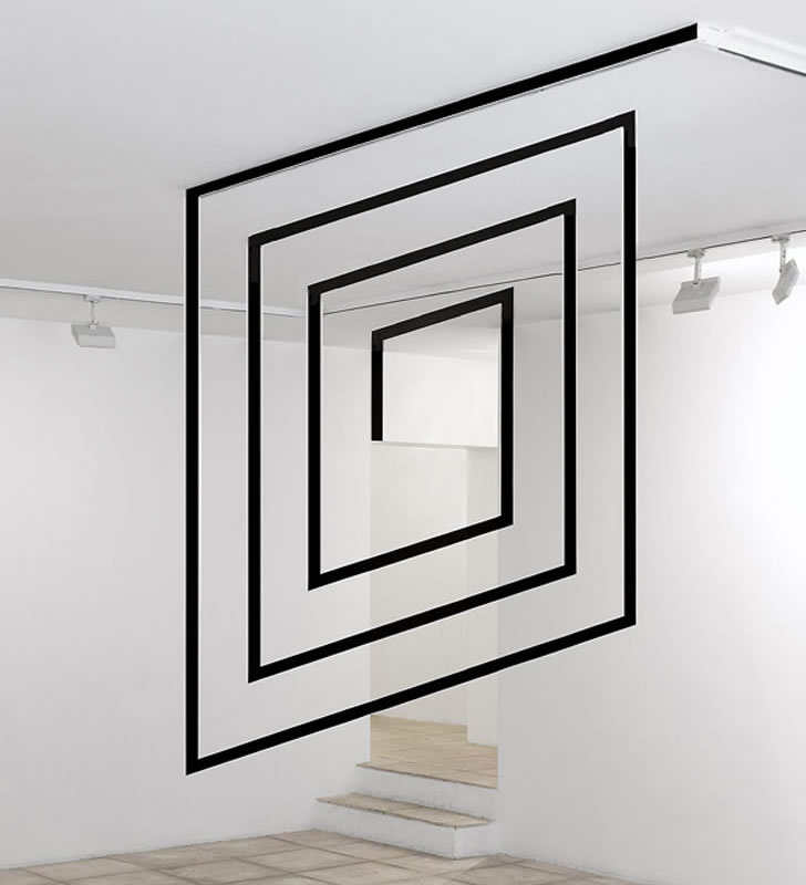 myampgoesto11:  Anamorphic paintings by Felice Varini  Felice Varini is a Swiss artist known
