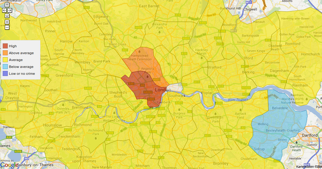 Crime-Mapping in London.