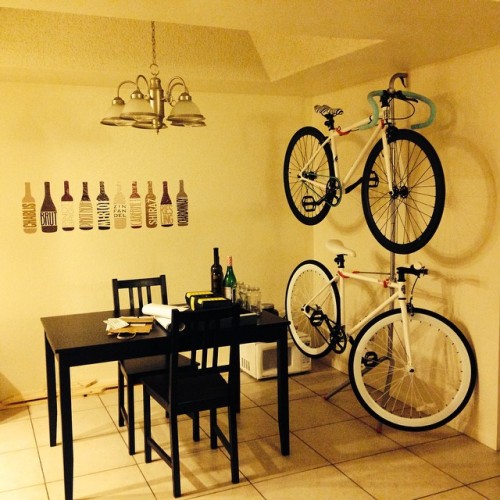 2rememberme97: Loving our #bike rack for our litto apartment #fixies #apartmenttherapy