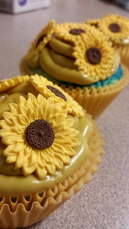 cutedessert: slvrwind: screwtoothed: Van Gogh cupcakes I made for abrookec ’s birthday today. 