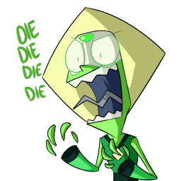 tlrledbetter:  ironbloodaika:  dontyoufourcheddarboutme:  all i could think of while watching this  Haha!  “I AM PERIDOT!!”  XD