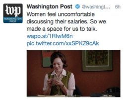 stuffmomnevertoldyou:  Cool: Encouraging women to open up and ask questions about salaries and salary transparency.Eyeroll: BUT WHAT ABOUT TEH MENZ?(h/t @amberdiscko)