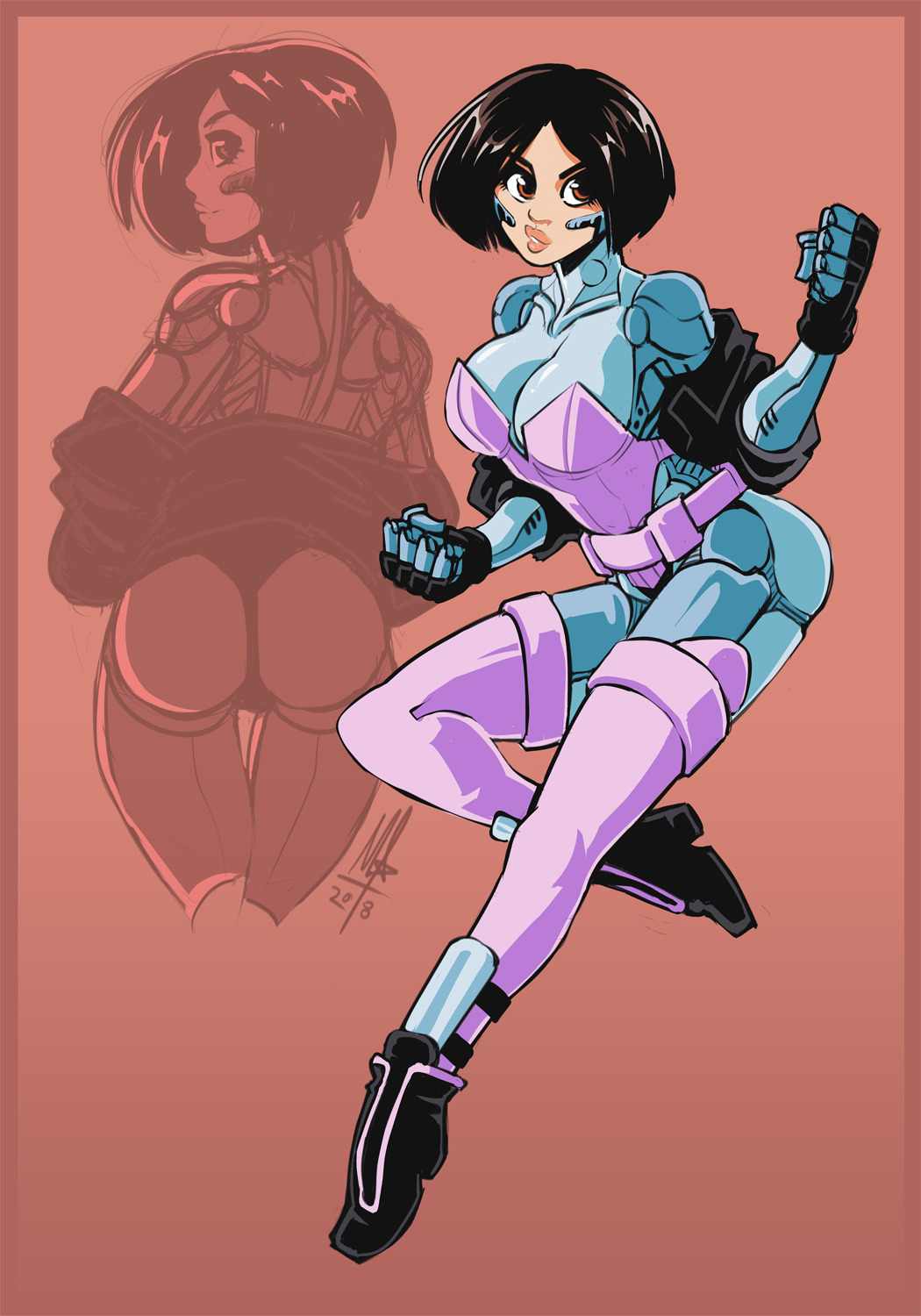 bigmsaxon:Alita from Battle Angel Alita dressed as Motoko Kusanagi for /e/