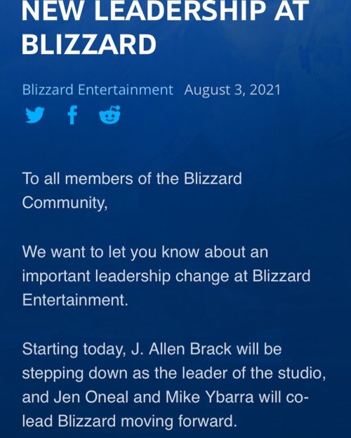 Could Have Been More But Its A Start. Official Press Release From Blizz
