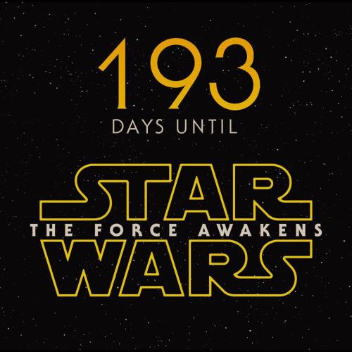 starwarscount: 193 days until #StarWars #TheForceAwakens t.co/7NQvsIhLGi@StarWarsCount