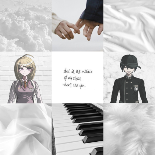 soft fluffy shuichi and kaede moodboard for anon! i went with more of a sweet & simple theme, ho