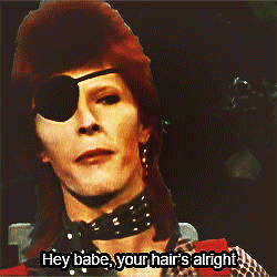 blackhawksbabyx:REBEL REBEL you've torn your dressREBEL REBEL your face is a messREBEL REBEL how cou