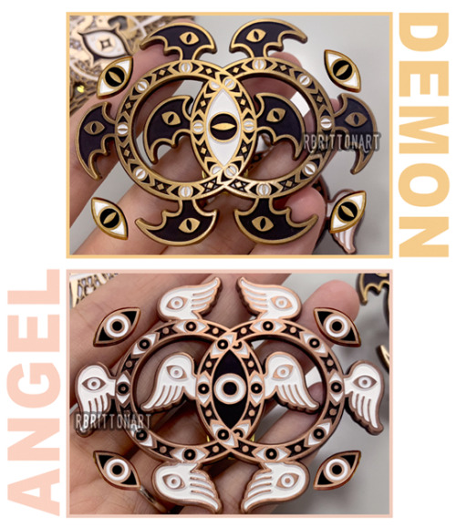 Remember those angel pin concepts I posted? Well I went ahead and got them made! I don’t have them i