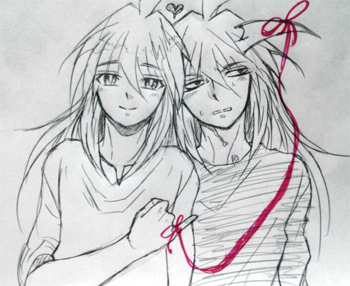 bokuwasige:image-upload test☆bakura＆ryo＆tendershippingサイトのmemoにあげていたラクガキです～。画像アップテスト！ブログページだと凄く大きく表示されていて草一番上のタバコ吸っているのが一番好き☆