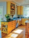 awlwren:himfluenza:we’ve been hooting with delight over green kitchens as we should be but have we considered: yellow kitchens. I think we should consider yellow kitchens.[id: photos of kitchens, some with yellow tiled backsplash, many with yellow-painted