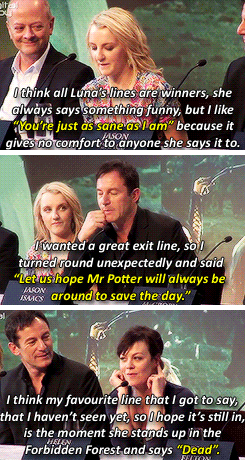 hermiionegrangers:The Harry Potter cast and their favourite lines