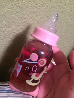 lilprincesssierra:  Yum yum drinking peach lemonade out of my bottle. &lt;3 