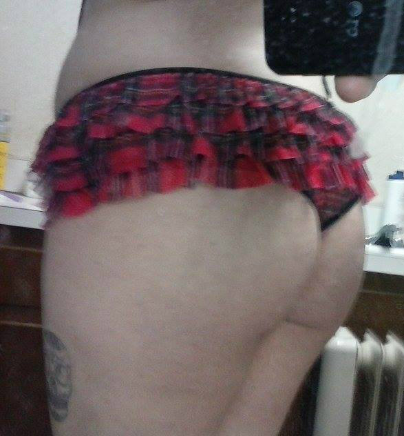 orgasming:  Got a new outfit I had to show off for daddy today. ^ ^ Dirty mirror,