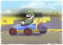 forthepixels:  Luigi death stare compilation.  It took Mario Kart, Luigi, a death
