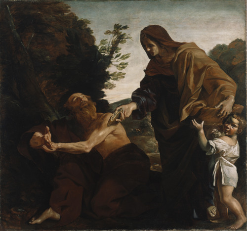 Giovanni Lanfranco (Italian; 1582–1647)Elijah Receiving Bread from the Widow of ZarephathOil on canv