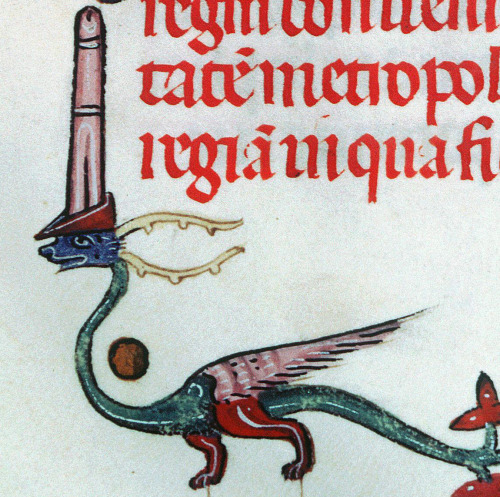 hi dragon. nice hatpontifical, Avignon ca. 1330-1340Tours, Bibliothèque municipale, ms. Diocèse 8, 
