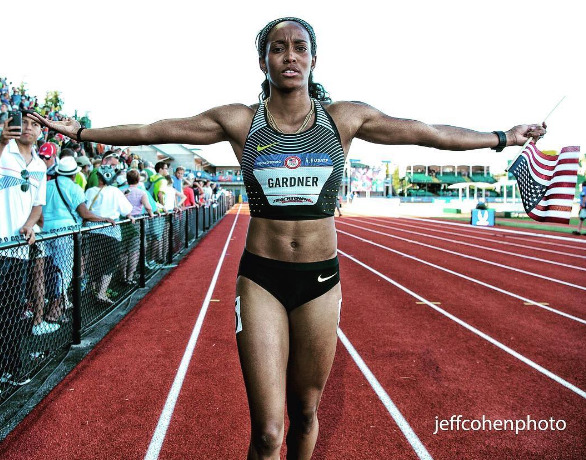 imsoshive:  USA Olympic sprinter English Gardner.   We taking ALL the gold.