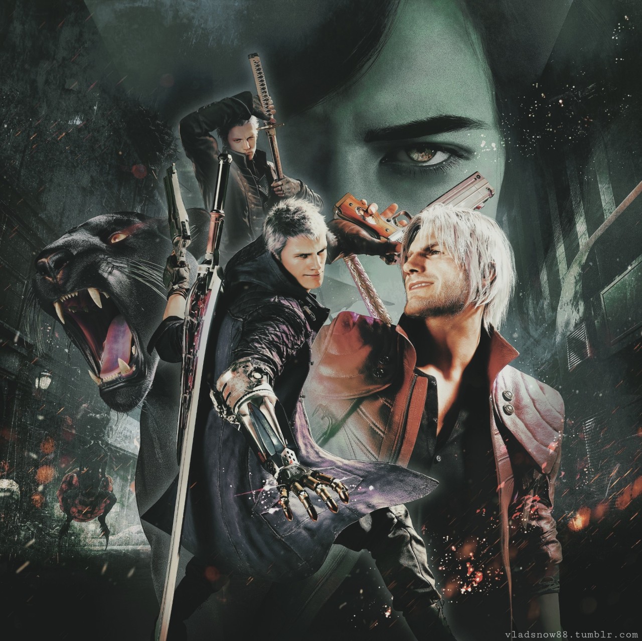 Devil May Cry - Dante and Vergil Metal Print by Azrael Art - Pixels