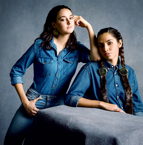 fuckyeahdamose:Shailene Woodley and Bobbi Jean Three Legsphotographed by Inez and Vinoodh, Vogue, Ja