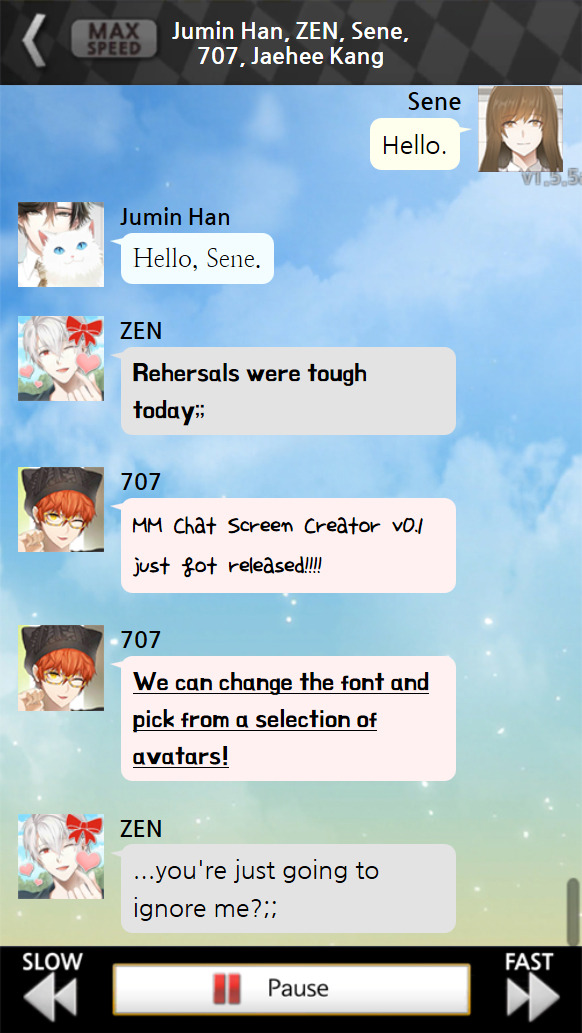 Chat rooms in mystic messenger