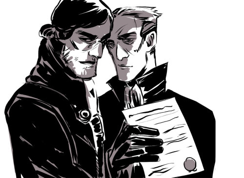 whales-and-witchcraft:for @missdreawrites, “Corvo/Daud soft love!! Spymaster!Daud is a pl
