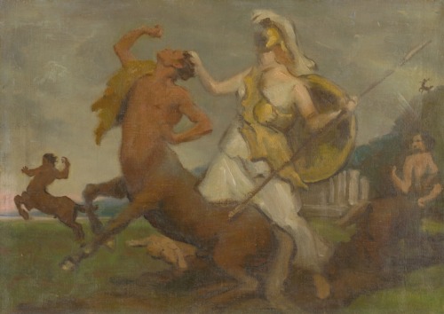 slovak-national-gallery: Pallas Athena Fighting Centaurs, Milan Thomka Mitrovský, 1900, Slova