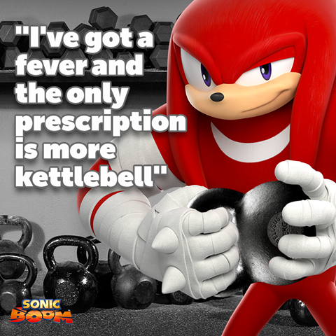mysteriouskusajo:  Start your week right with fitness motivation from Knuckles. 