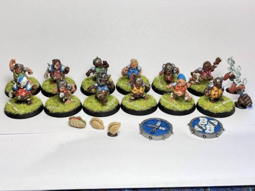 The Margaritaville Manglers, my Halfling Bloodbowl team! These guys were a ton of fun to conceptuali