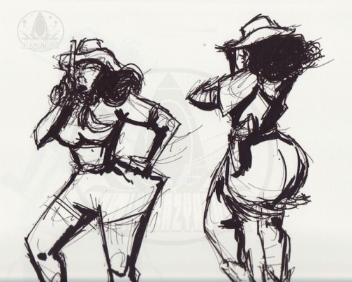 chriscrazyhouse:  COWGIRL sketches from Dr Sketchy’’s Anti-Art School in Nashville. 