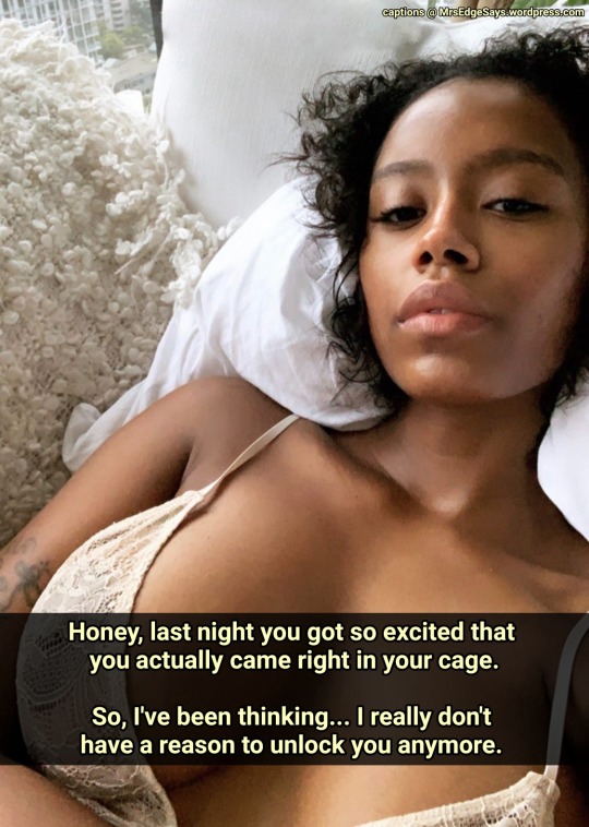 denile-permanente:@tom&ndash;allen I enjoy making you come in your cage. It makes
