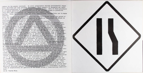 Sterilization, Elimination by Nan Becker, 1980 from the Visual Studies Workshop Independent Press Ar