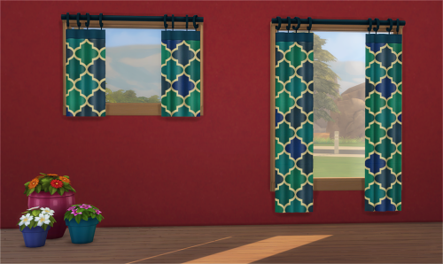 Simplistic Curtains Add-ons I did more options for City Living curtains. There are 2-tile curtains i