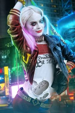 longlivethebat-universe:  Margot Robbie as Harley Quinn by Bosslogic 