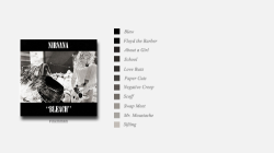 hvitsark:  nirvana albums + colour palette