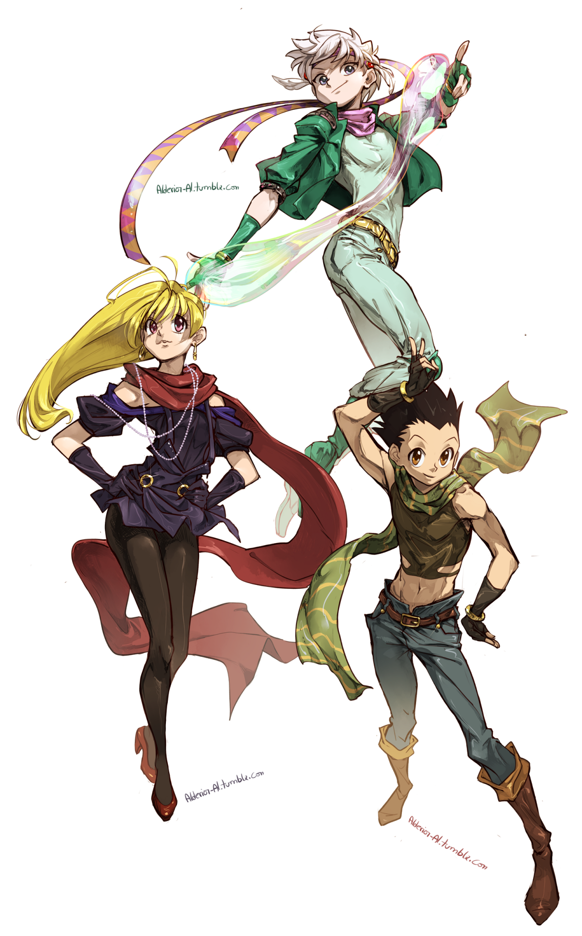 alderion-al:  Literalmente… una ensalada de JJBA x HxH 