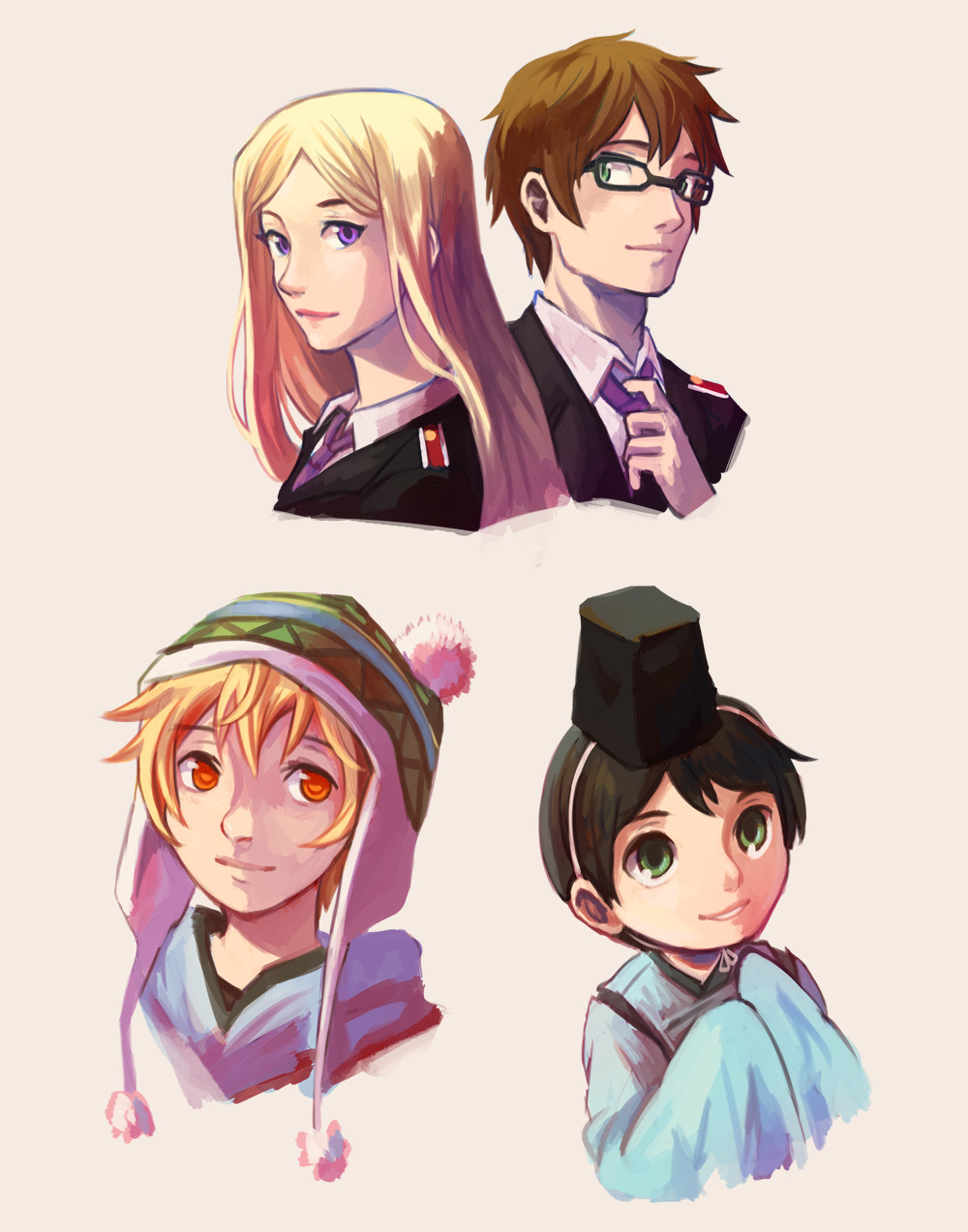 say0ran-arts:  yatori + some rough portraits of a few of my other favs! :’) 