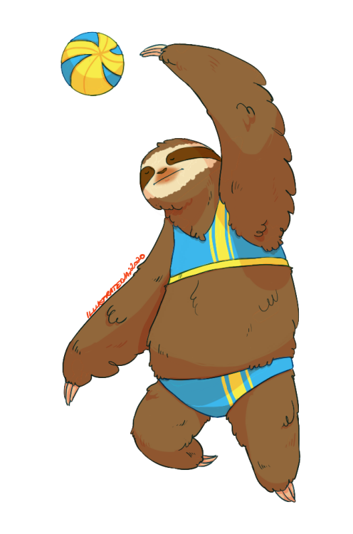  Volleyball Sloth - Olympic SlothsI’ll be honest, one of the reasons I love working on this se