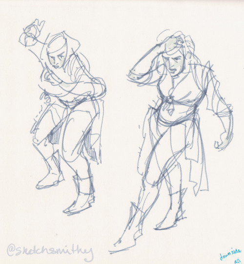 sketchsmithy:A handful of marker pose gestures from my sketchbook I tweeted recentlyBased on Suzanne