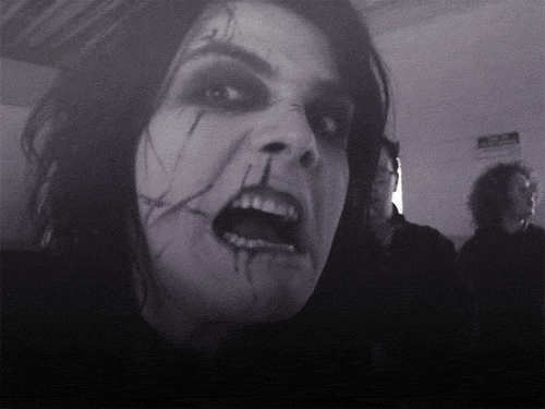 xblackparadepoison015x:  Gerard Way has a seizure ;-; or an orgasm..idk My MCR page