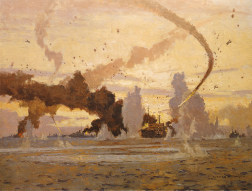 Norman WilkinsonThe Ohio In The Malta ConvoyOil on Canvas762 x 1016 mm