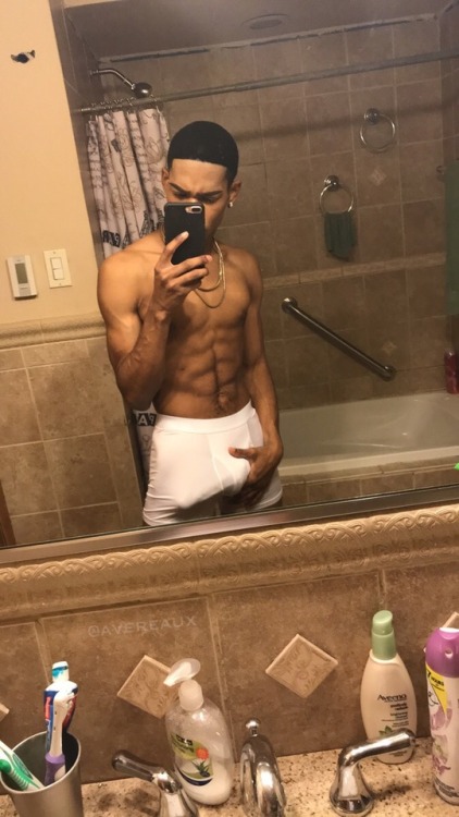 Porn photo avereaux:  dick print + silk white briefs