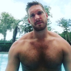 scruff-games:Me poolside in Houston.