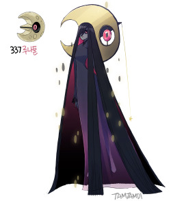 tamtamdi:   Pokemon Gijinka   337.  Lunatone