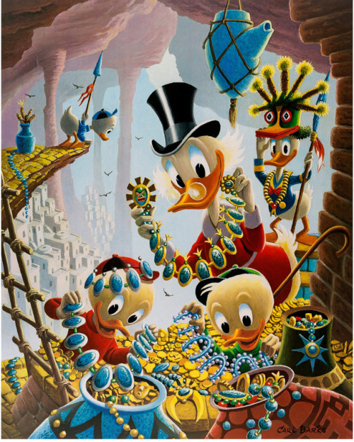 talesfromweirdland:First National Bank of Cibola (1987). Carl Barks. From the 1954 story, The Seven 