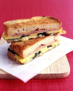 craving-nomz:  Grilled Ham and Cheese with