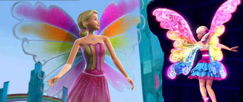 Trivia — Barbie's wings (right) are similar